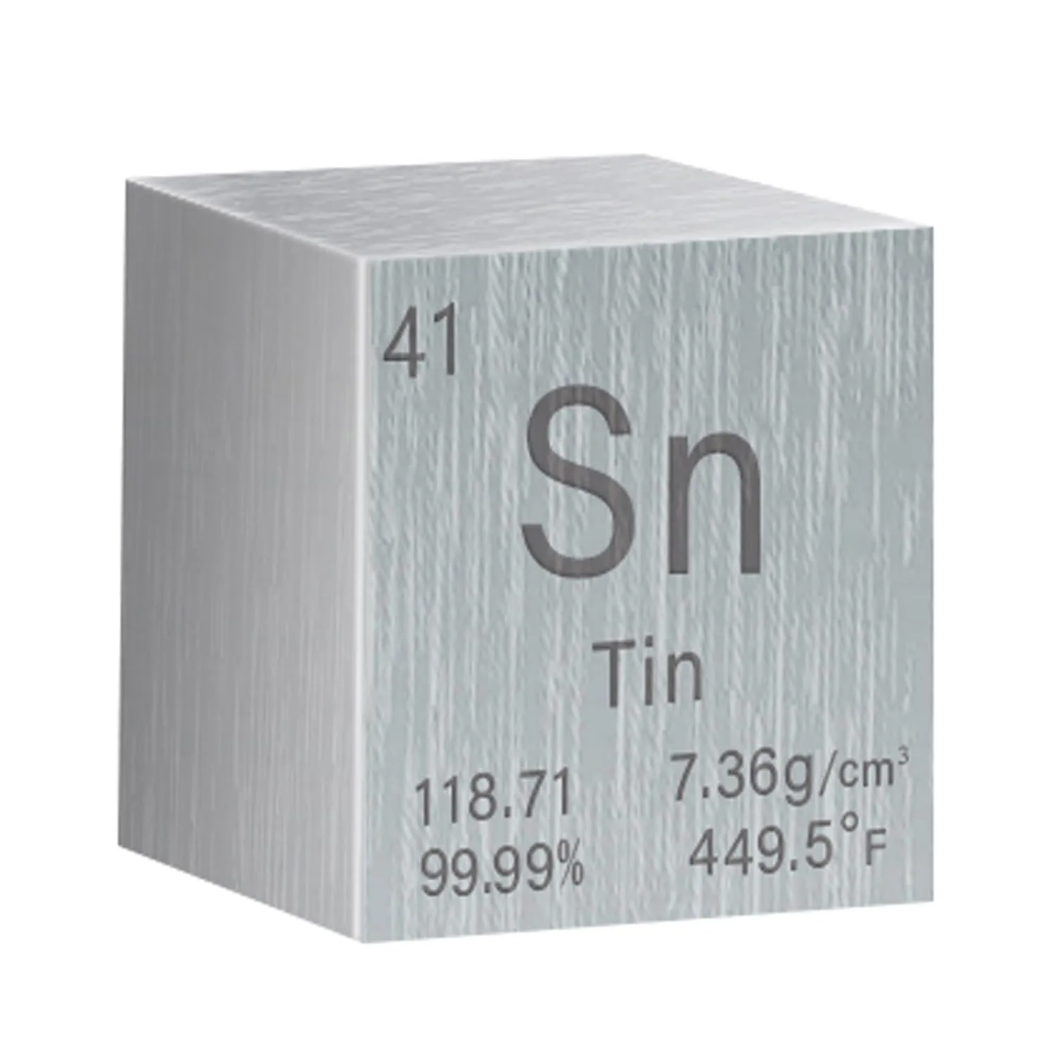 1 Inch Tin Cube Metal Density, High Density Element Cube Pure Metal, for Element Collections Lab Experiment Material,Elemental Collection Hobby,Gift for Children (Tin-Sn)