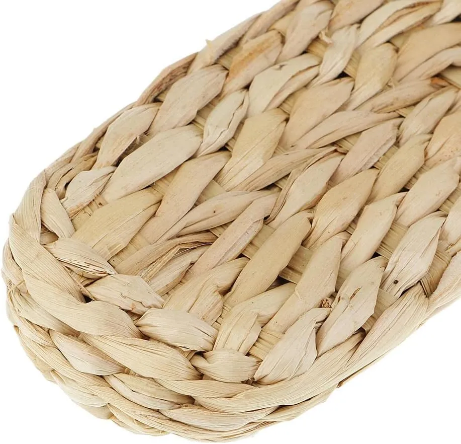 1 Pair of Rattan Knitted Slippers for Indoor Use