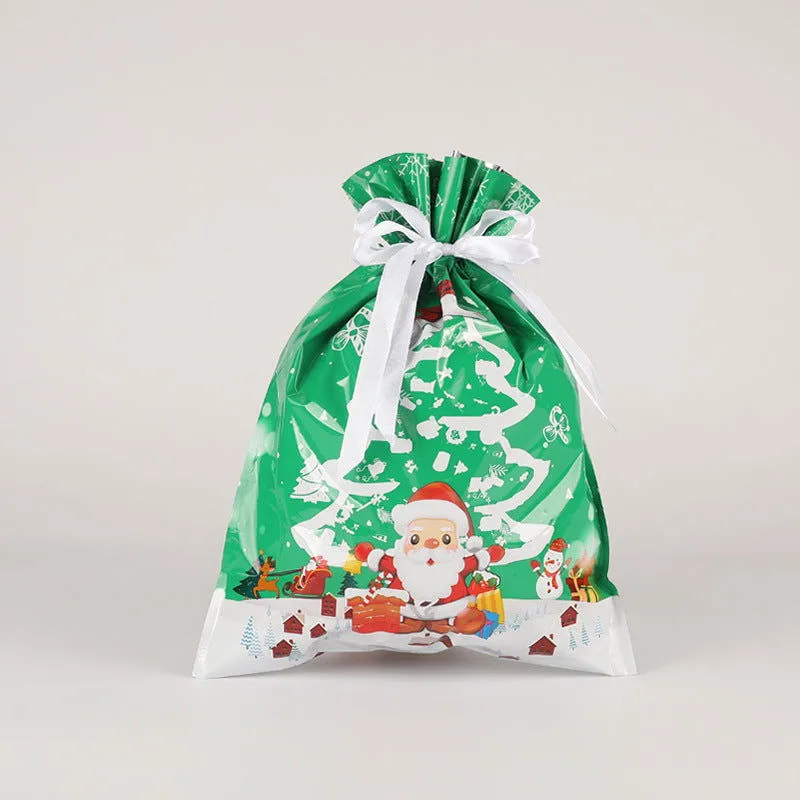 1 Pc, Christmas Gift Bag Set: Drawstring Candy Bags for Decorations and Party Favors