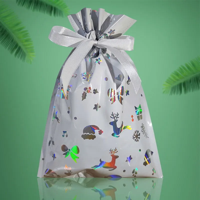 1 Pc, Christmas Gift Bag Set: Drawstring Candy Bags for Decorations and Party Favors
