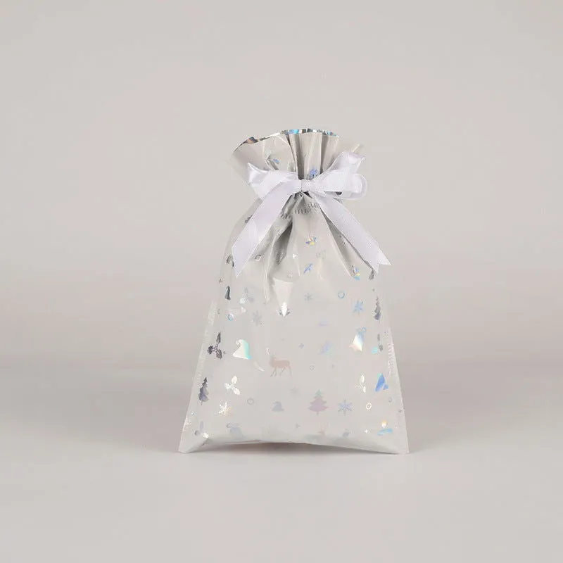 1 Pc, Christmas Gift Bag Set: Drawstring Candy Bags for Decorations and Party Favors