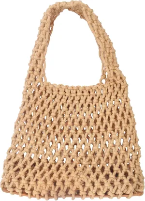 1 Piece Small Delicate Women Straw Shoulder Bag Handmade Woven Beach Shoulder Bags Hobo Tote Handbag Purse for Ladies Summer Party Shopping