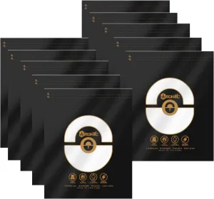 10 Bags Curing Dried Herbs Storage Lock & Seal - Sz 7.8” x 10.2” x 4.7” inch - 58%-62% Rh 2-way Humidity Control, Heat Sealable, Resealable, Smell-Proof, (Small: 4 oz (1/4 lb))