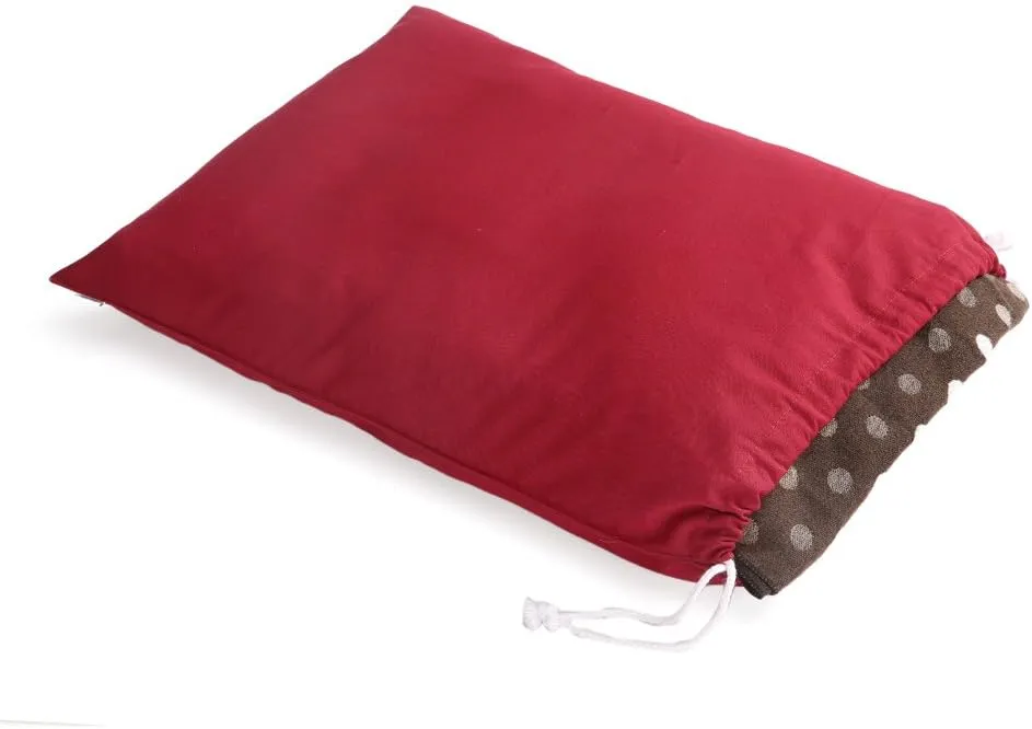100% Cotton Canvas Travel Laundry Bag, 2-Pack (Large, Burgundy)