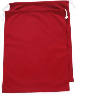 100% Cotton Canvas Travel Laundry Bag, 2-Pack (Large, Burgundy)