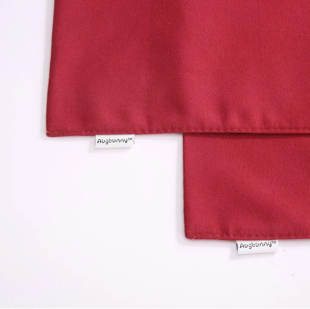 100% Cotton Canvas Travel Laundry Bag, 2-Pack (Large, Burgundy)