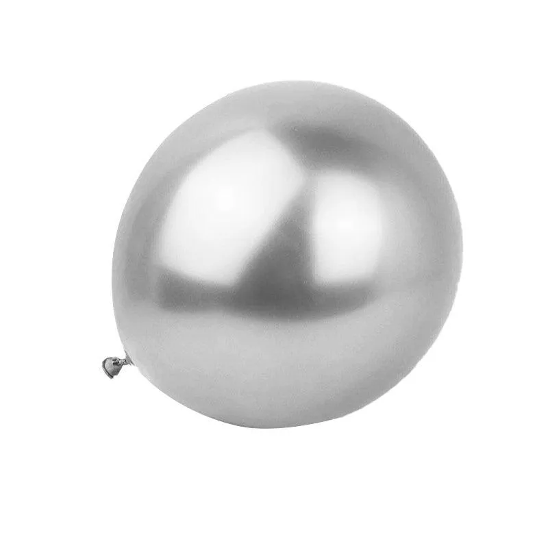 10/50X 30cm Metallic Chrome Balloons for Birthday & Wedding Parties