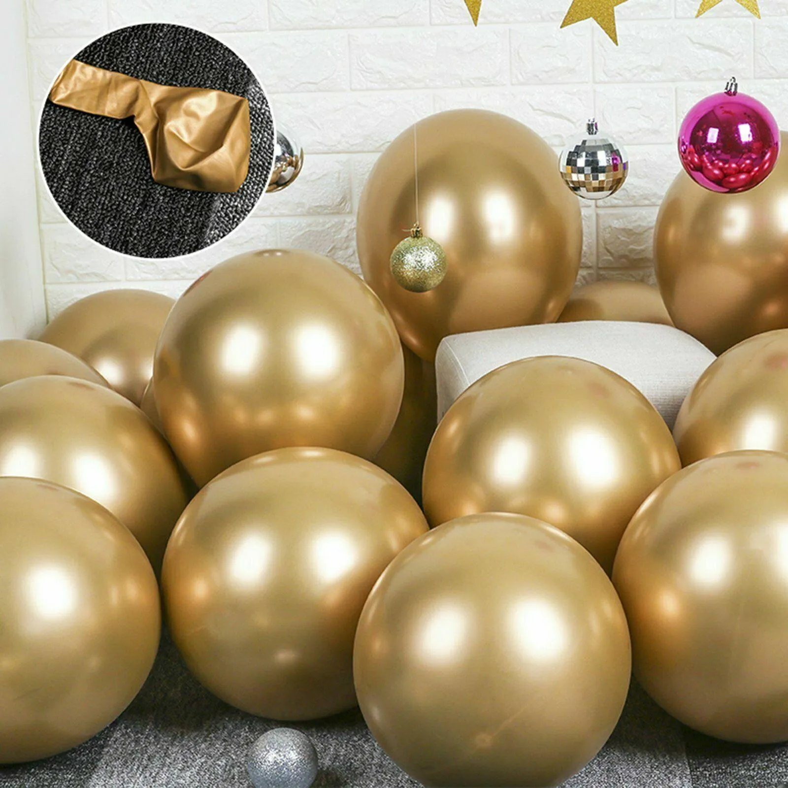 10/50X 30cm Metallic Chrome Balloons for Birthday & Wedding Parties
