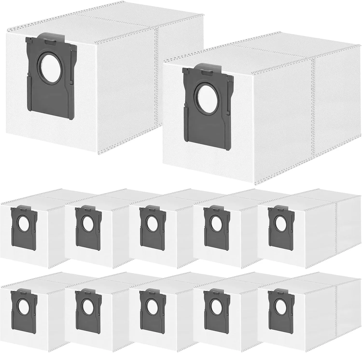 12 Pack Dust Bags Compatible with Dreame L50/X30/L20/L10s/L10/L10s Pro/L40 Ultra, L20/X40/X50 Ultra Complete, for Mova P10/P50 Pro Ultra Vacuum Cleaner, 3.2L Large Capacity Disposable Bags Replacement