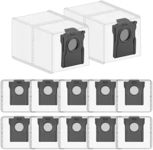 (12 Pack) X40 Ultra Replacement Dust Bags Compatible With Dreame X50 Ultra/ X40/ X40 Pro/ X40 Ultra/ X30 Pro Ultra/ X30 Pro Plus/Mova E30 Ultra/ L10s Pro Ultra/ L10s Ultra Gen 2 Robot Accessories