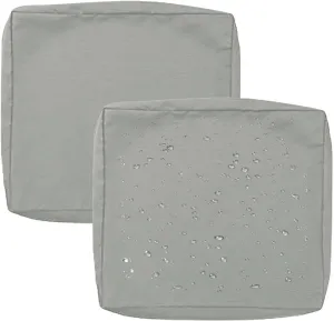 1/2/4 Pack Waterproof Sofa Seat Cushion Covers with Zipper for Outdoor and Indoor/Patio/Garden/Rattan/Chairs Furniture Protectors Cover 24x24/26x26in Cushion Slipcover Removable(Color 4,20x22x4in(2pcs