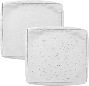 1/2/4 Pack Waterproof Sofa Seat Cushion Covers with Zipper for Outdoor and Indoor/Patio/Garden/Rattan/Chairs Furniture Protectors Cover 24x24/26x26in Cushion Slipcover Removable(Color 8,20x22x4in(2pcs