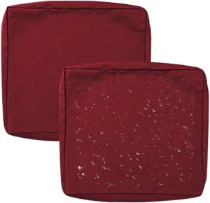 1/2/4 Pack Waterproof Sofa Seat Cushion Covers with Zipper for Outdoor and Indoor/Patio/Garden/Rattan/Chairs Furniture Protectors Cover 24x24/26x26in Cushion Slipcover Removable(Color 9,20x22x4in(2pcs