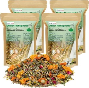 14 Oz Chicken Nesting Herbs - Natural Nesting Box Feed Herbs in 6 Dried Flower & Herbs for Freshening Bedding Chicken Coop Create Comfortable Environment