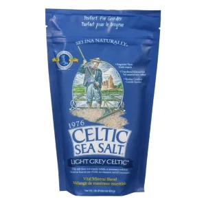 2 Set - Light Grey Celtic coarse sea salt, 1 lb. bag