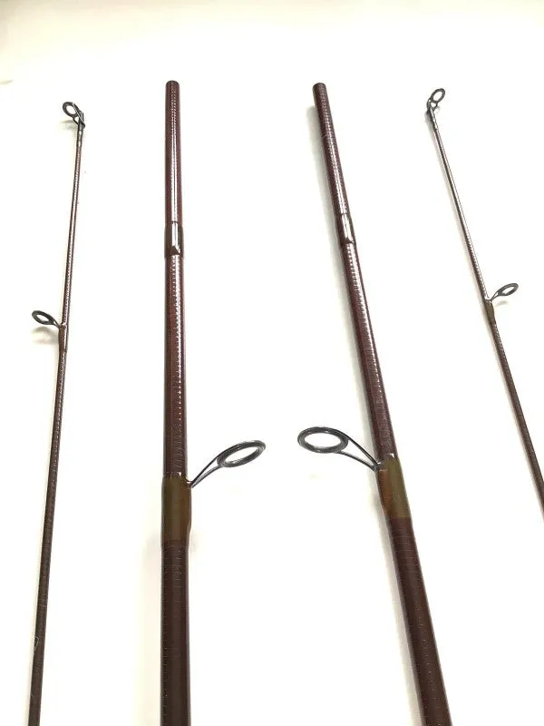 2 x Simpsons Of Turnford Trueblood Multiply 2 Old School Carp Fishing Rods Excellent!