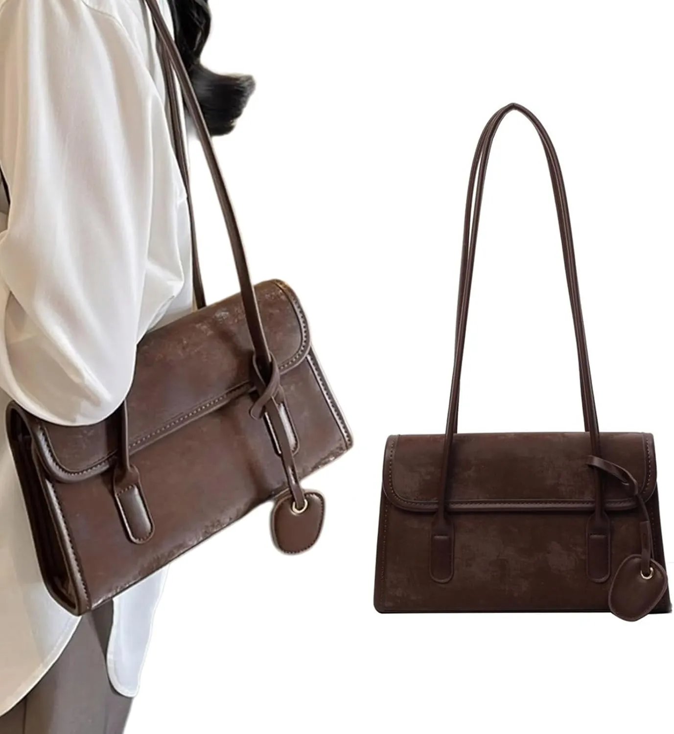 2024 New Shoulder Bags Solid Color Underarm Bag for Girl Women Armpit Bag Large Capacity Handbag