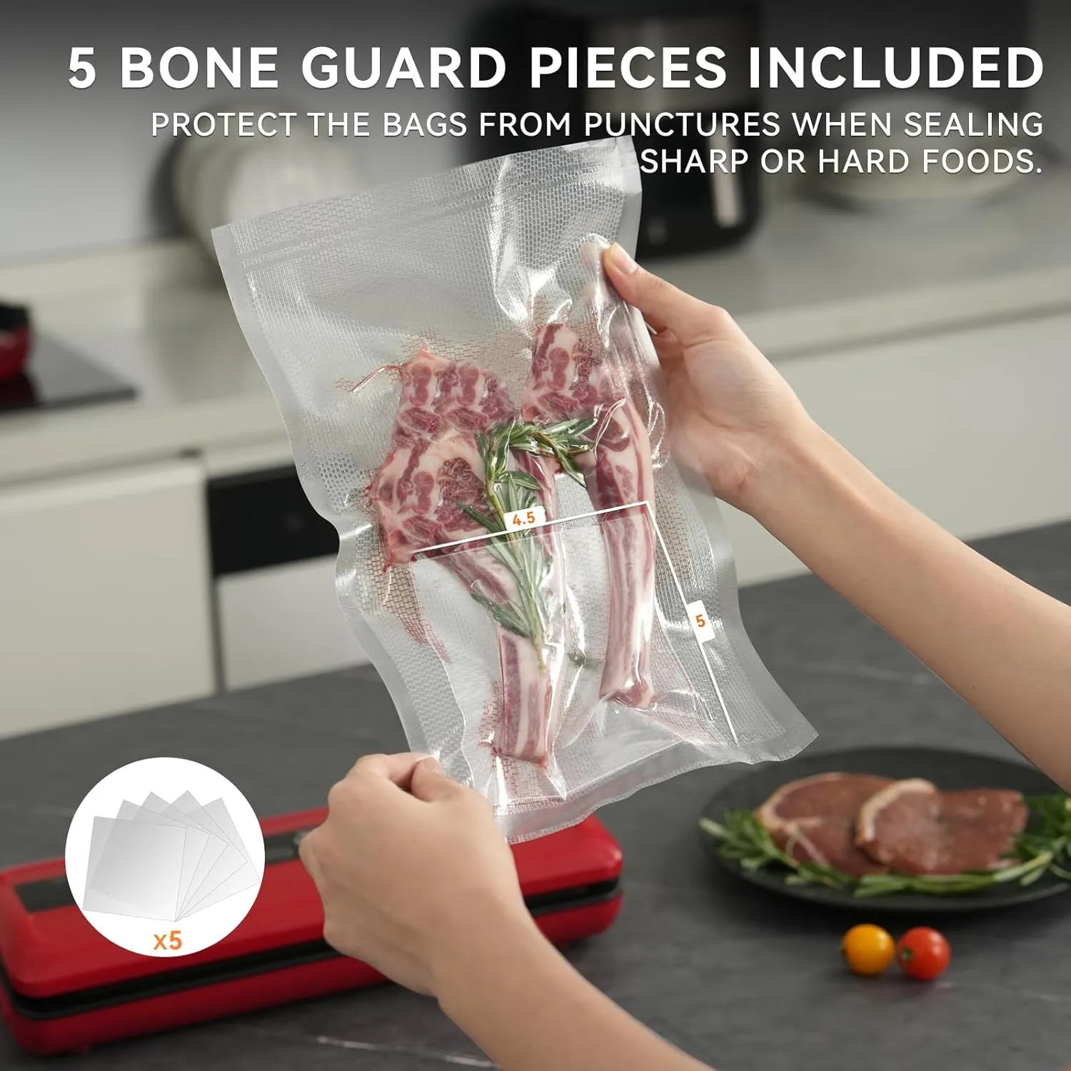 [2024 Q4] 6" x 10", 8" x 12" and 11" x 16" Precut Bags, 150 Count-Ideal for Food Storage, Sous Vide, and Meal Prep, Keep Food Fresh and Nutrients, Wevac Lite