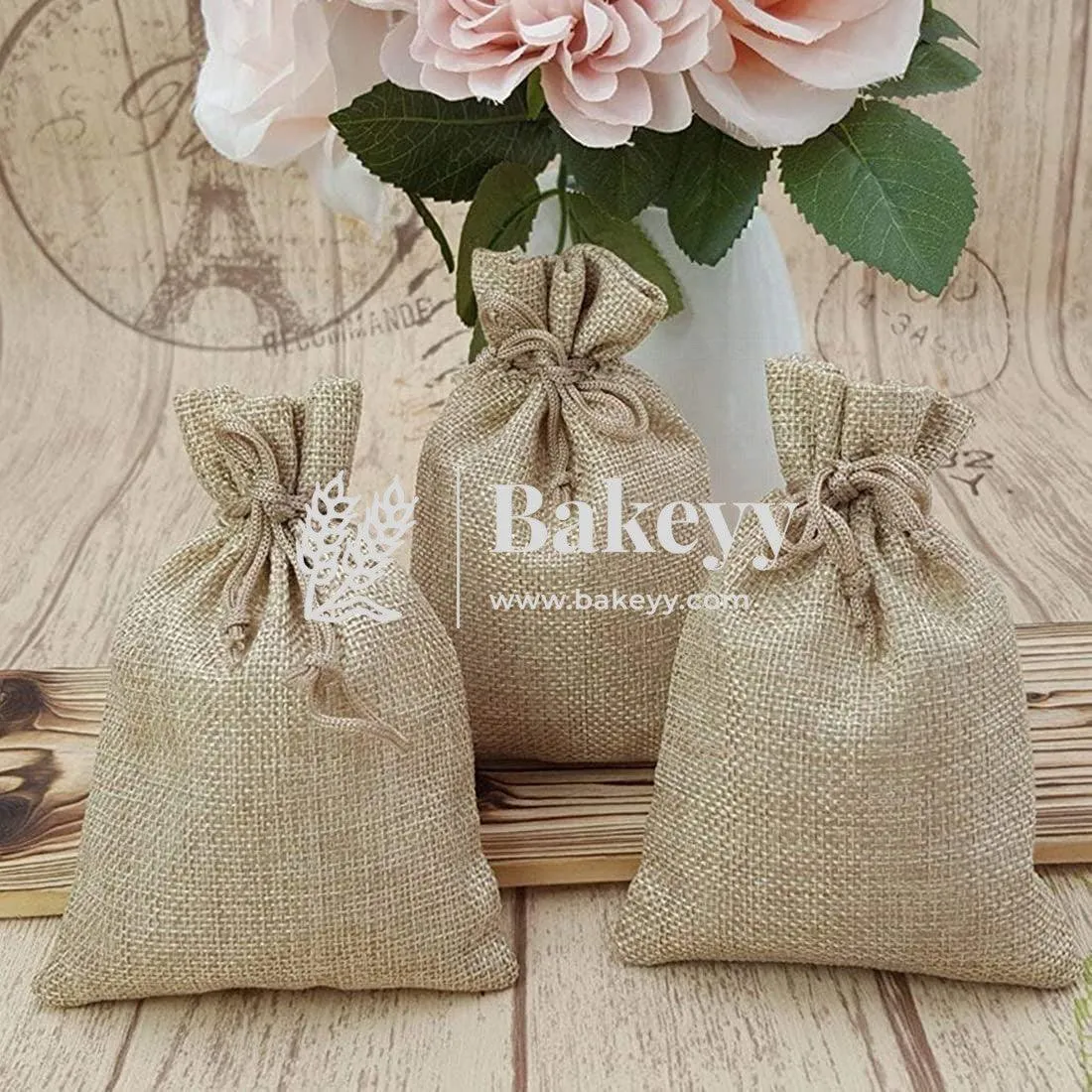 22x31 CM | Jute Potli Bag | Gift Return Gifts Bags| Natural Jute Colour | Drawstring Bags