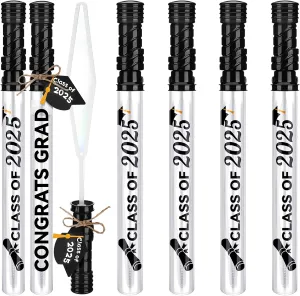 24 Packs Graduation Party Favors Bulk 14" Big Bubble Wands Class of 2025 Preschool Graduation Bubbles Gifts with Cards for Boys Girls Students Adults Summer Toy Outdoor Indoor Activity