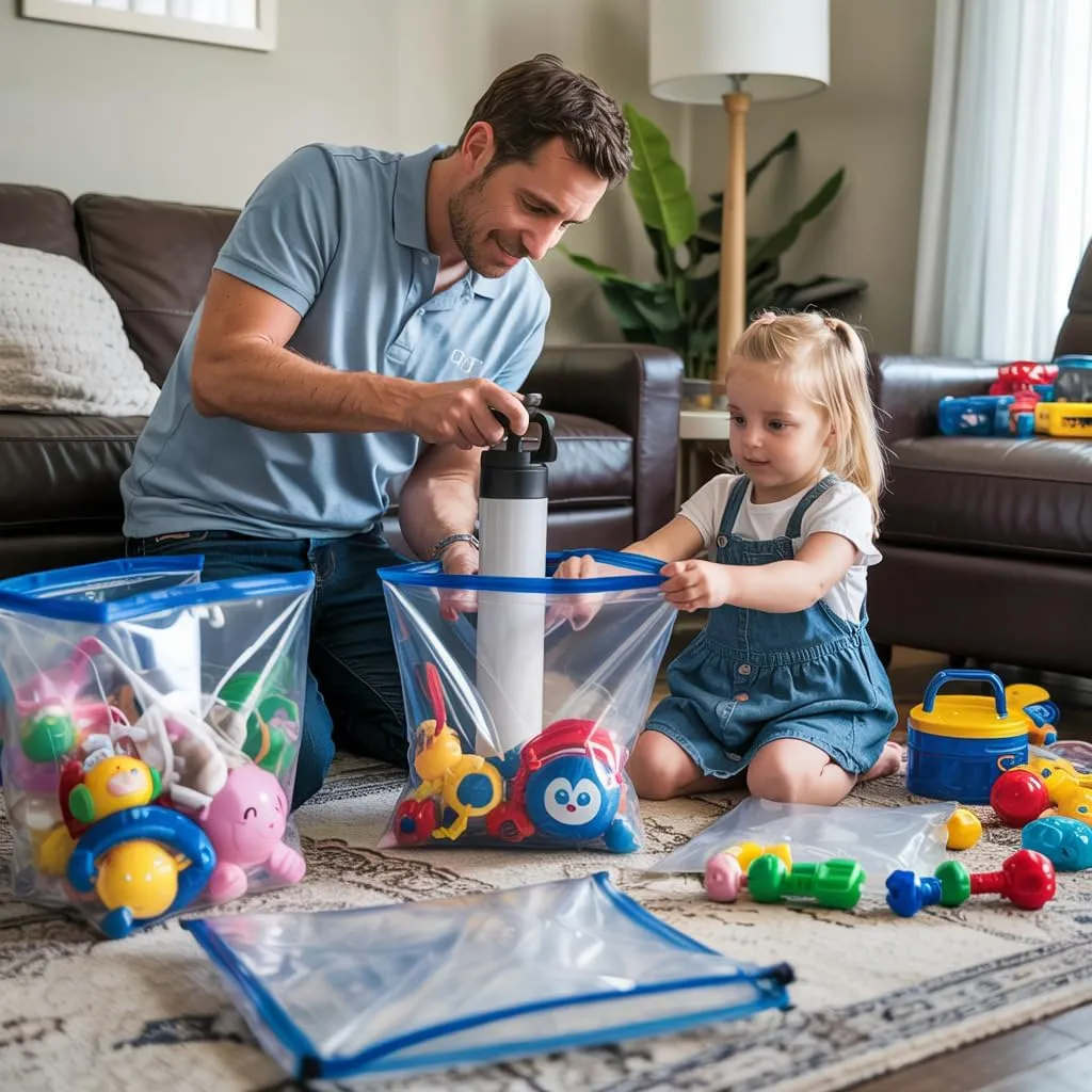25-Pack Heavy-Duty Premium Vacuum Storage Bags – 80% Space Saving! 5 Jumbo/5 Large/5 Medium/5 Small/5 Roll Bags   FREE Travel Hand Pump. Ultra-Thick, Airtight & Reusable