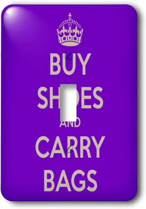 3dRose lsp_194321_1 Buy Shoes and Carry Bags Purple Light Switch Cover
