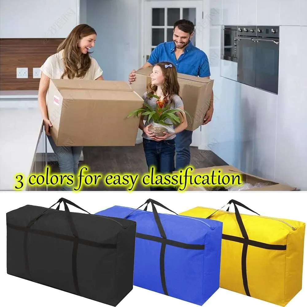 3pcs Extra Large 26.5 gal Heavy duty Storage Bags with Strong Handle, Travel Duffel Clothes Bags for Moving, Travelling, Camping, Festival Decorations Storage
