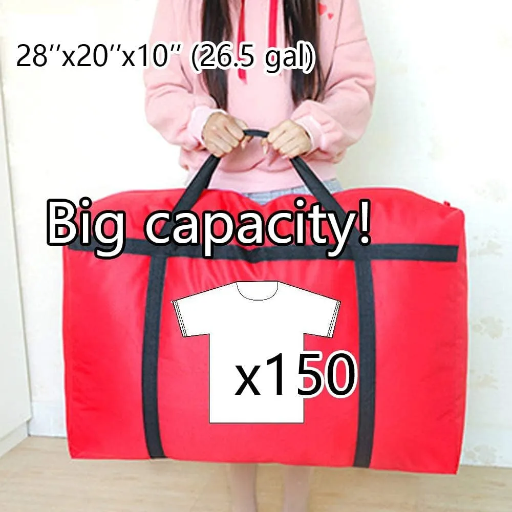 3pcs Extra Large 26.5 gal Heavy duty Storage Bags with Strong Handle, Travel Duffel Clothes Bags for Moving, Travelling, Camping, Festival Decorations Storage