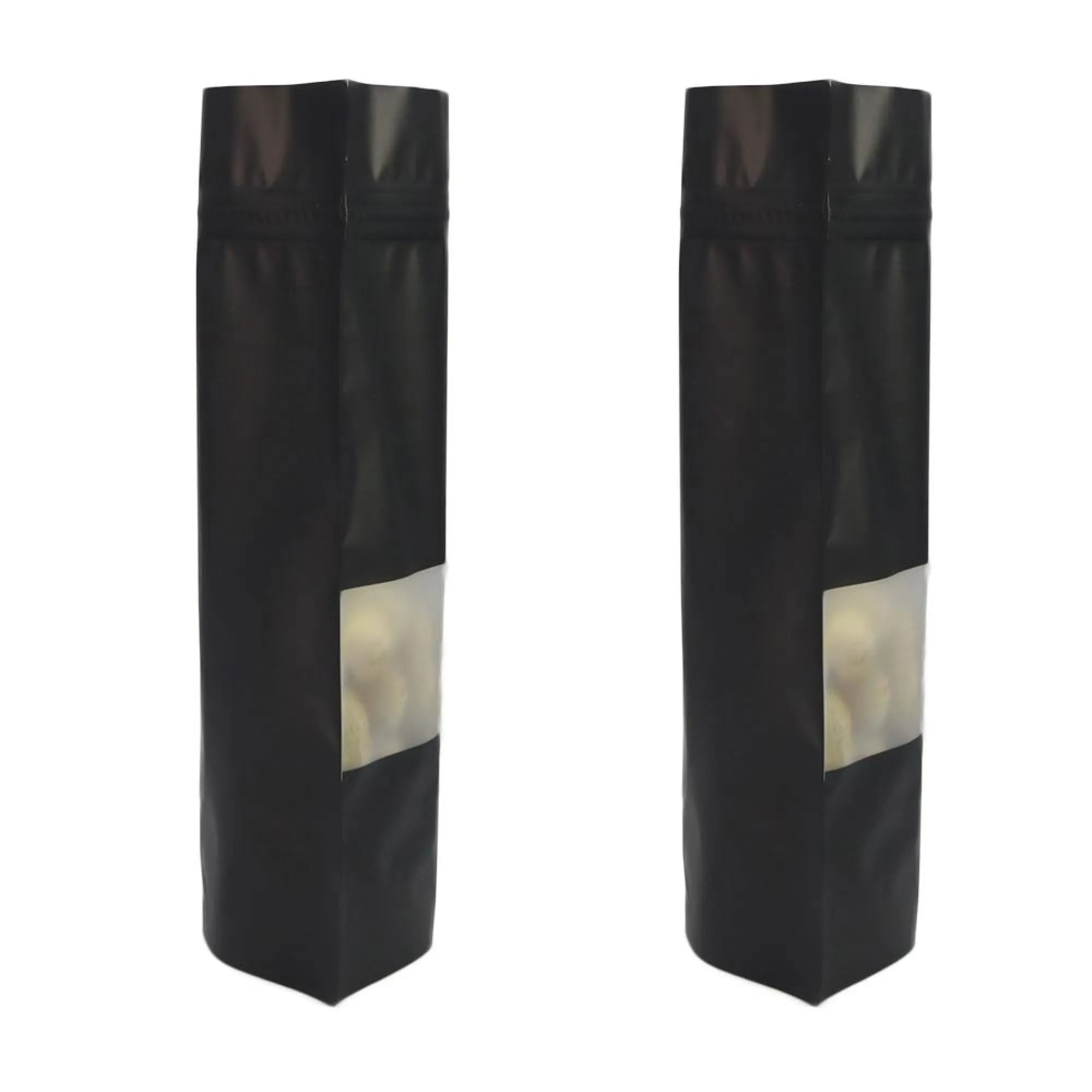 400 Resealable Mylar Stand Up Bags 28.5x19cm - Black Food Packaging Zip Pouch