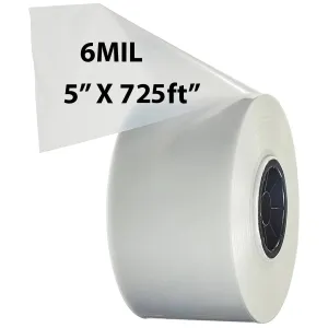 5 inch x 725ft Poly Tubing Roll 6 Mil LDPE Low Density