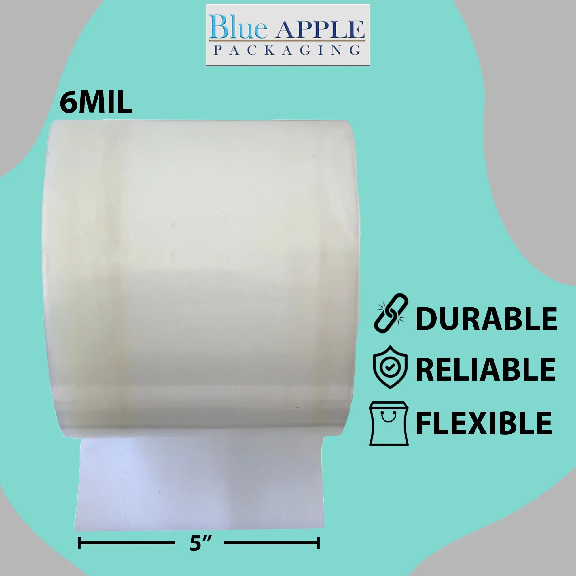 5 inch x 725ft Poly Tubing Roll 6 Mil LDPE Low Density