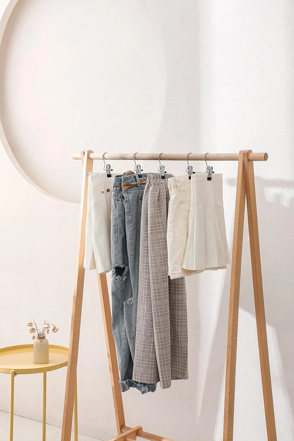 50 Pack Boot Hanger Legging Organizer for Closet, Laundry Hooks with Clips, Boot Holder, Hanging Clips, Portable Hangers Single Clip Space Saving for Jeans, Hats, Tall Boots, Towels(Black)