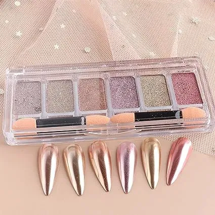 6 in 1 Pastel Mirror Powder Set
