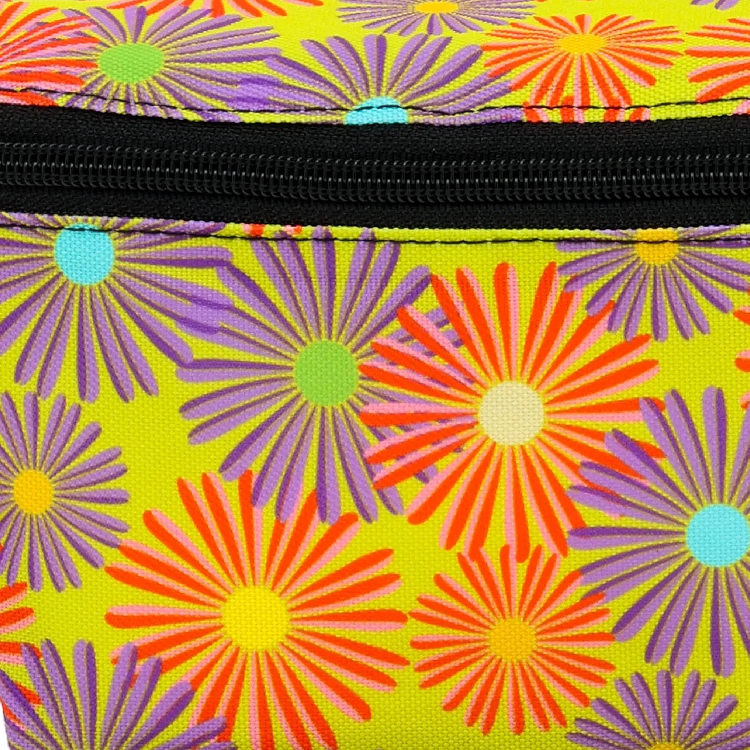 70s Floral Small Fanny Pack for Men and Women - Retro Crossbody Bag for Festivals, Concerts, Raves - Cute Fashion Belt Bag POPPINS