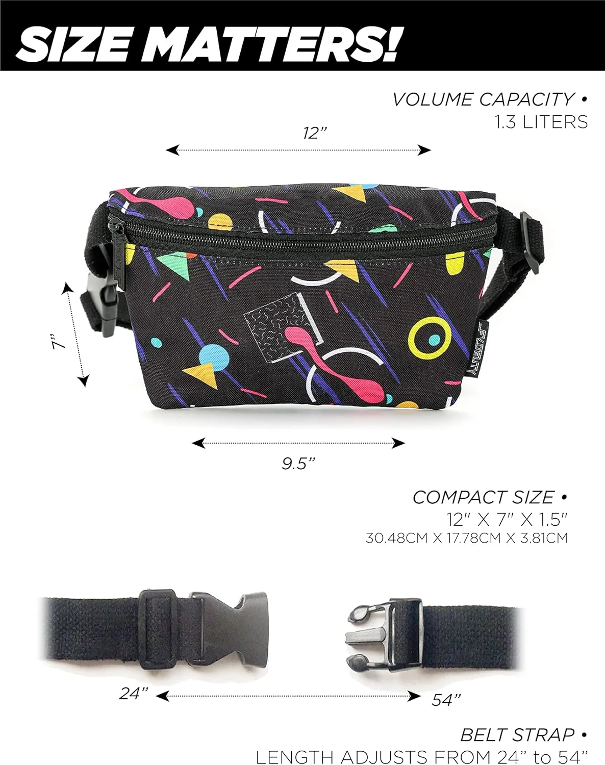 80s BLACK Fanny Pack Crossbody Bags for Women Men Festival Bag Small Cute Fanny Packs for Women Rave Fanny Pack Retro Fanny Pack Fanny Pack for Women Neon Festival Fanny Pack 90s Fanny Pack