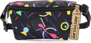 80s BLACK Fanny Pack Crossbody Bags for Women Men Festival Bag Small Cute Fanny Packs for Women Rave Fanny Pack Retro Fanny Pack Fanny Pack for Women Neon Festival Fanny Pack 90s Fanny Pack