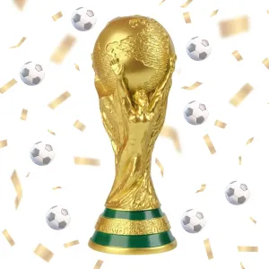 8/10/14IN World Trophy Replica Resin Soccer Collectibles Sports Fan Trophy Birthday Present