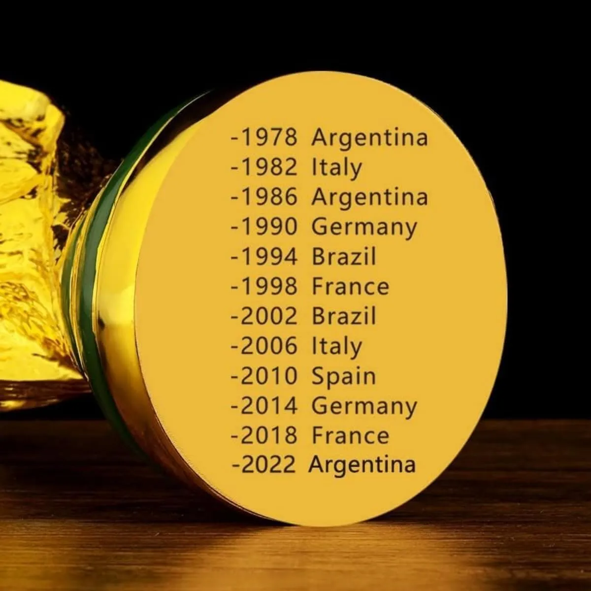 8/10/14IN World Trophy Replica Resin Soccer Collectibles Sports Fan Trophy Birthday Present