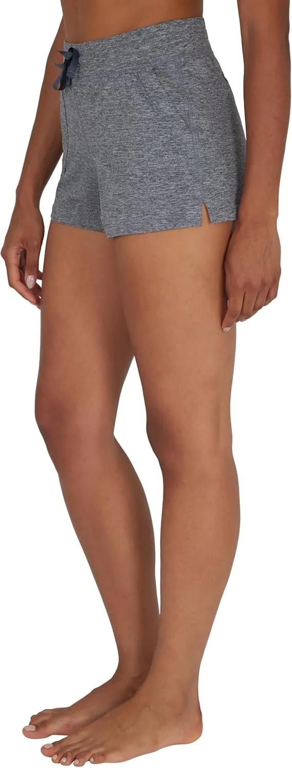 90 Degree By Reflex Lightweight Lounge Heather Shorts Drawstring Casual Summer Sleep Short Shorts for Women
