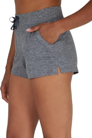 90 Degree By Reflex Lightweight Lounge Heather Shorts Drawstring Casual Summer Sleep Short Shorts for Women