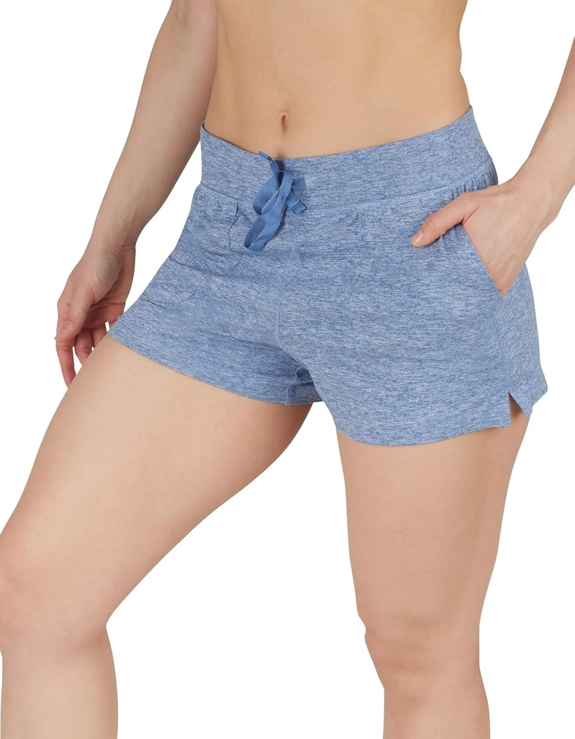 90 Degree By Reflex Lightweight Lounge Heather Shorts Drawstring Casual Summer Sleep Short Shorts for Women