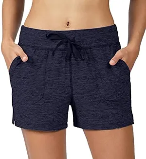 90 Degree By Reflex Lightweight Lounge Heather Shorts Drawstring Casual Summer Sleep Short Shorts for Women