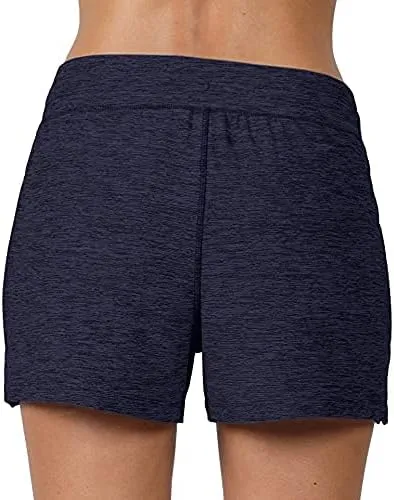 90 Degree By Reflex Lightweight Lounge Heather Shorts Drawstring Casual Summer Sleep Short Shorts for Women