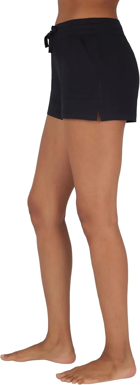 90 Degree By Reflex Lightweight Lounge Heather Shorts Drawstring Casual Summer Sleep Short Shorts for Women