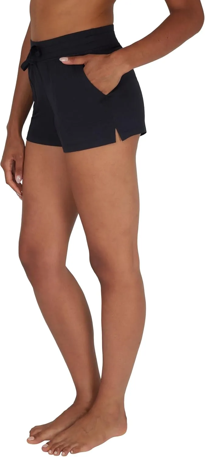 90 Degree By Reflex Lightweight Lounge Heather Shorts Drawstring Casual Summer Sleep Short Shorts for Women