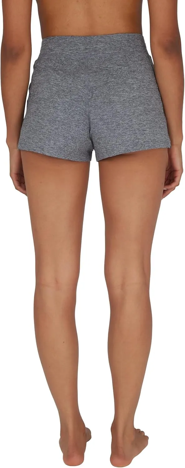 90 Degree By Reflex Lightweight Lounge Heather Shorts Drawstring Casual Summer Sleep Short Shorts for Women