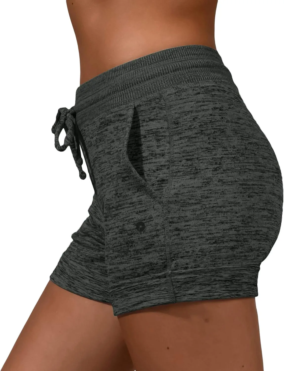 90 Degree by Reflex Soft Comfy Activewear Lounge Shorts with Pockets and Drawstring for Women