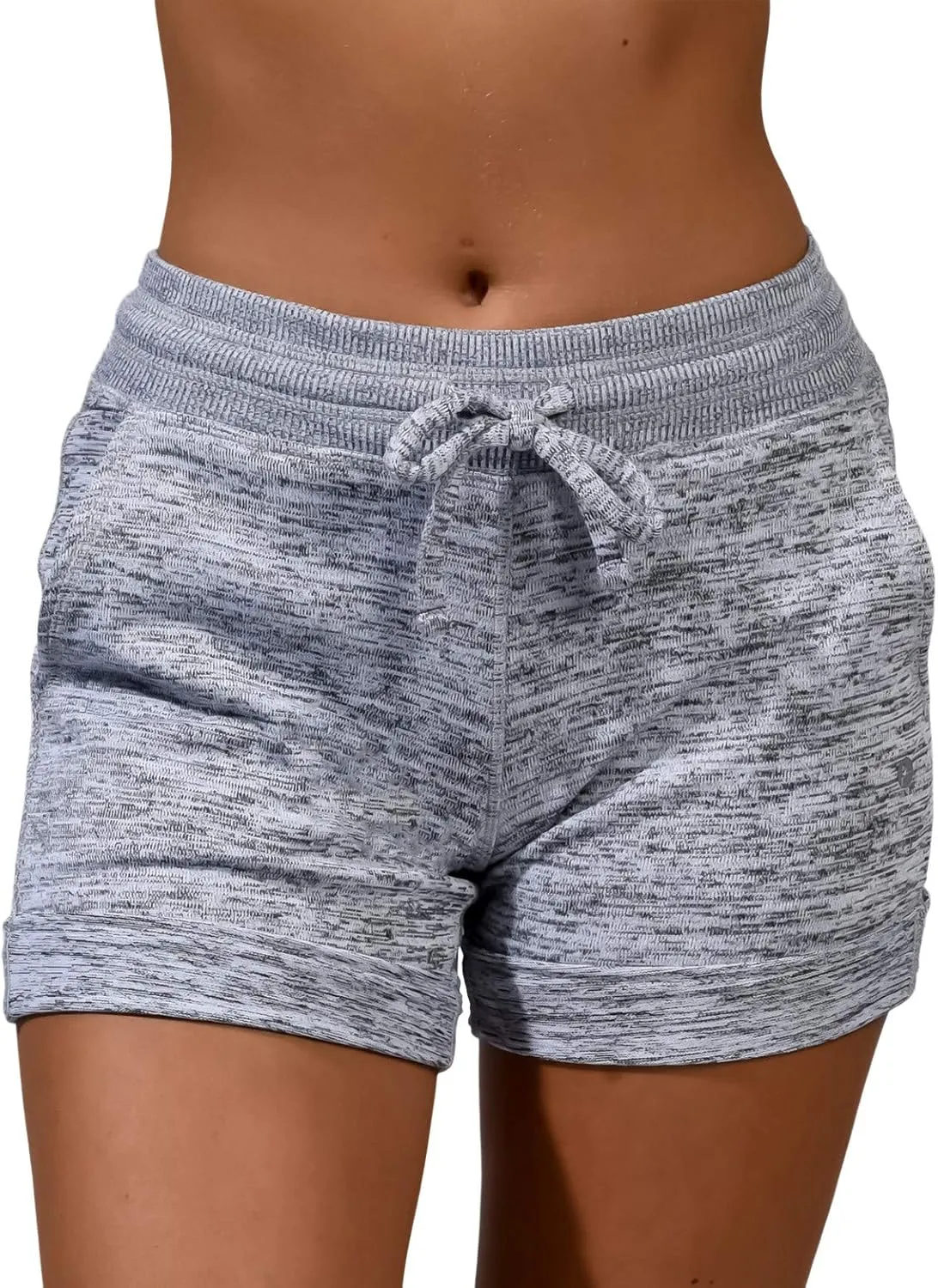 90 Degree by Reflex Soft Comfy Activewear Lounge Shorts with Pockets and Drawstring for Women