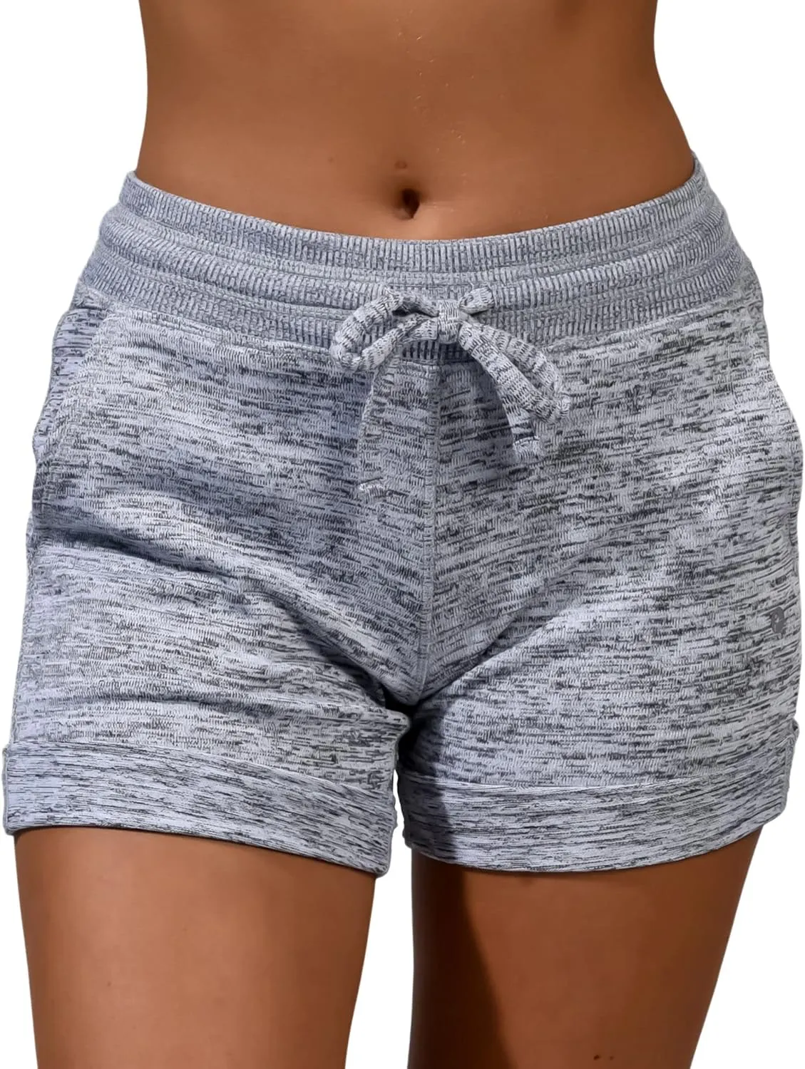 90 Degree by Reflex Soft Comfy Activewear Lounge Shorts with Pockets and Drawstring for Women