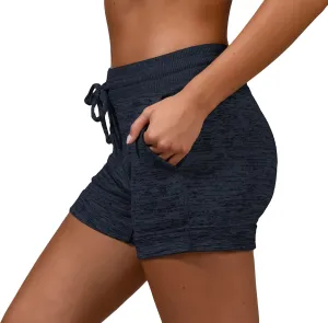 90 Degree by Reflex Soft Comfy Activewear Lounge Shorts with Pockets and Drawstring for Women